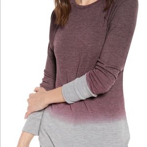 Treasure & Bond ombré curved hem tee